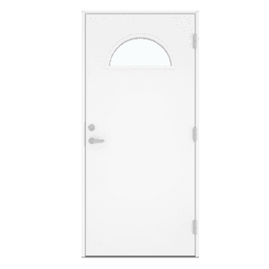 Tür aus Verbundwerkstoff (HDF), Glatte Oberfläche 1 Scheibe Halbmond 